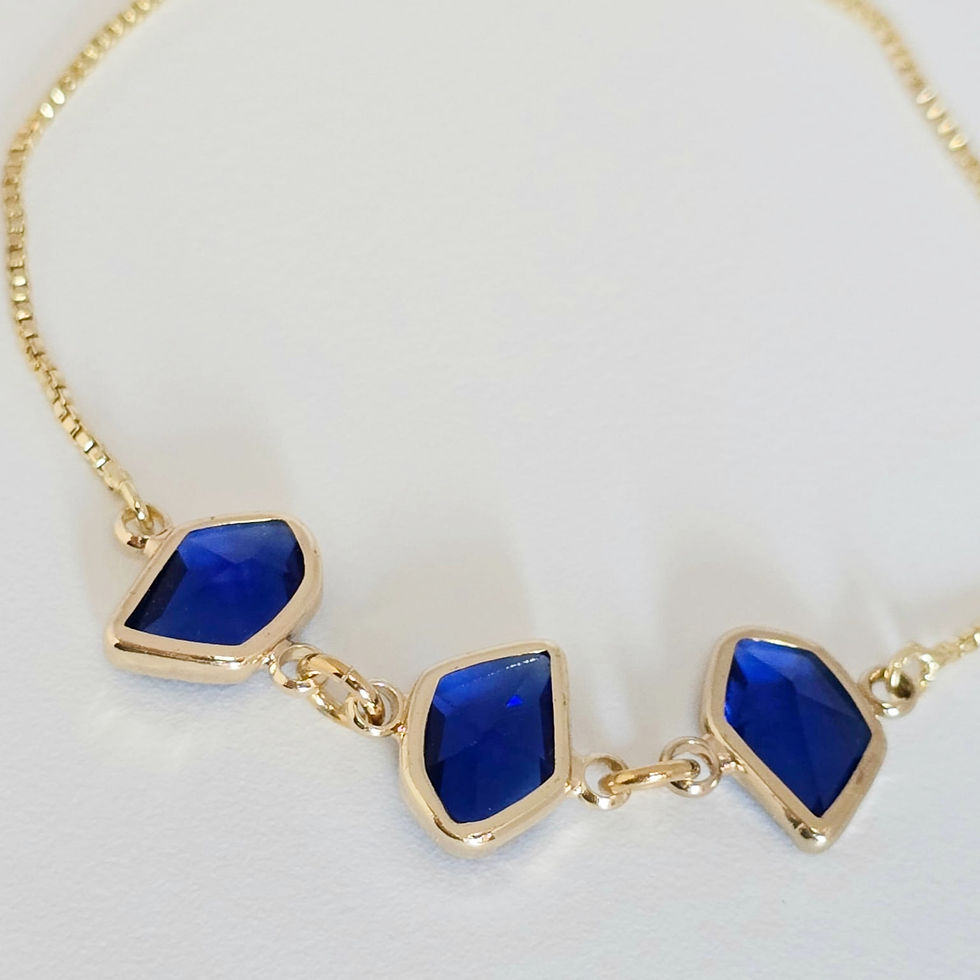 תמונה ממוזערת: צמיד יד - אלה כחול קטן