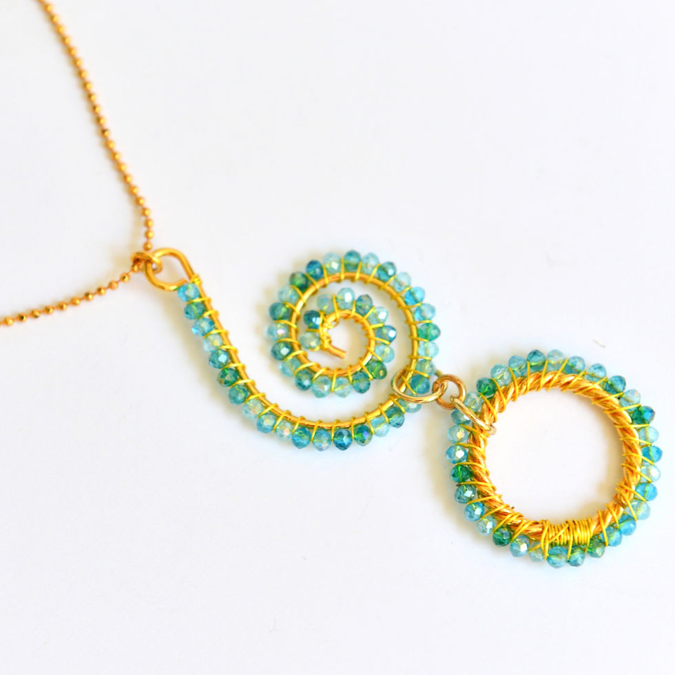 תמונה ממוזערת: שרשרת רונית ספירלה טורקיז