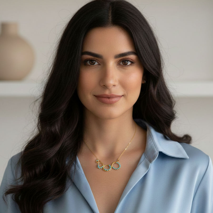 תמונה ממוזערת: שרשרת לאה - שמיניות טורקיז