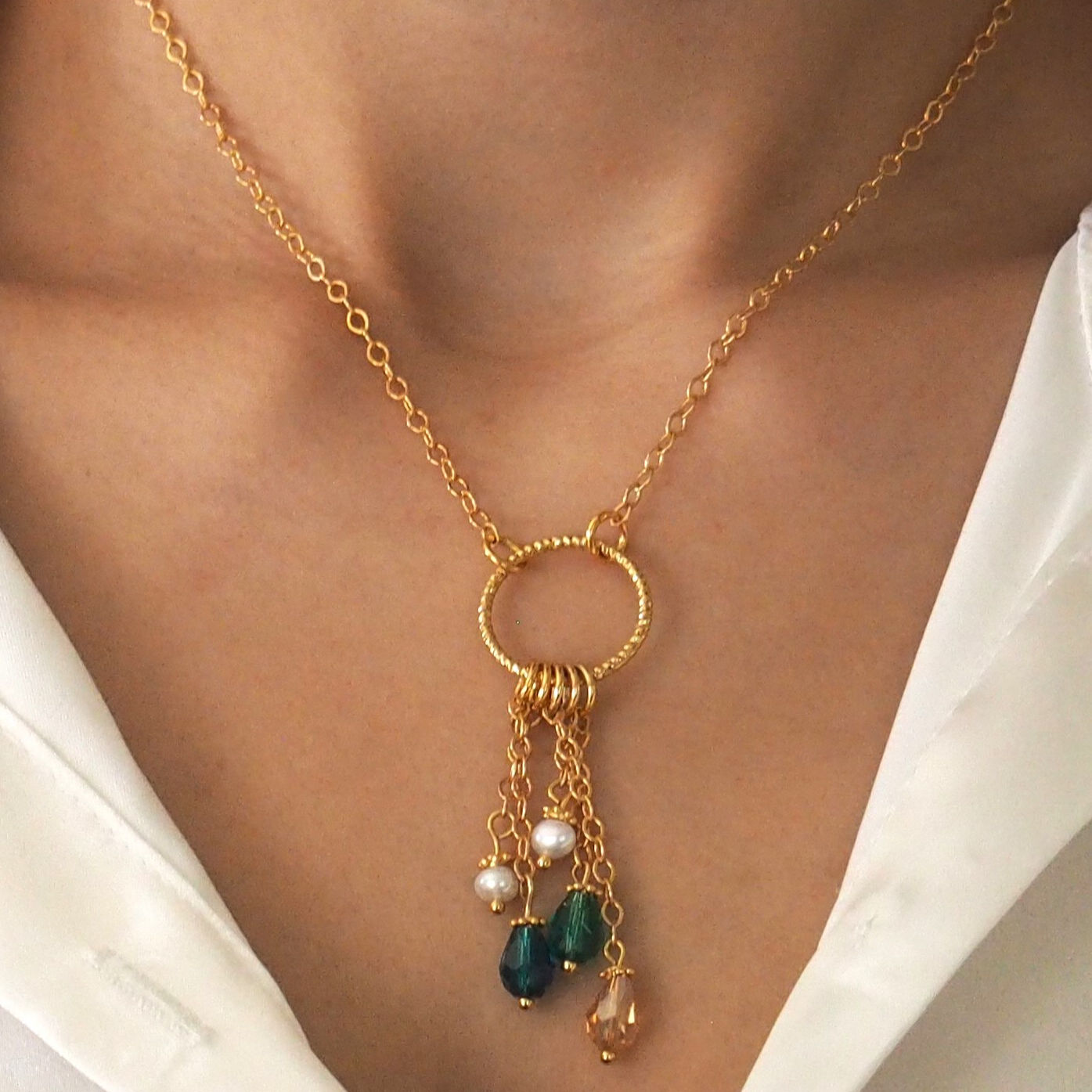 שרשרת לני טיפות צבעוניות