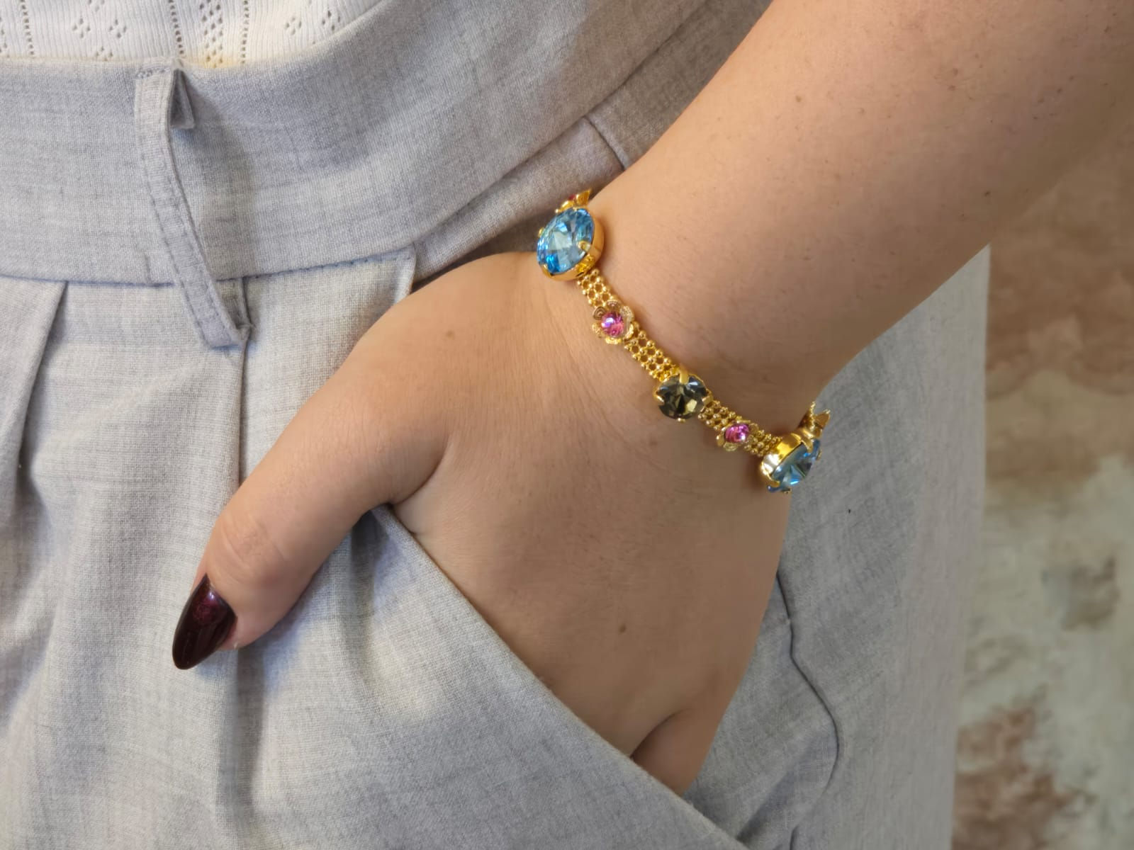 צמיד יד - גפן צבעוני