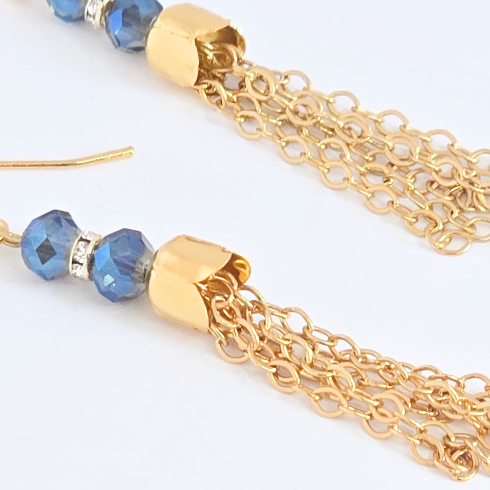 תמונה ממוזערת: עגיל - לילי כחול מעושן