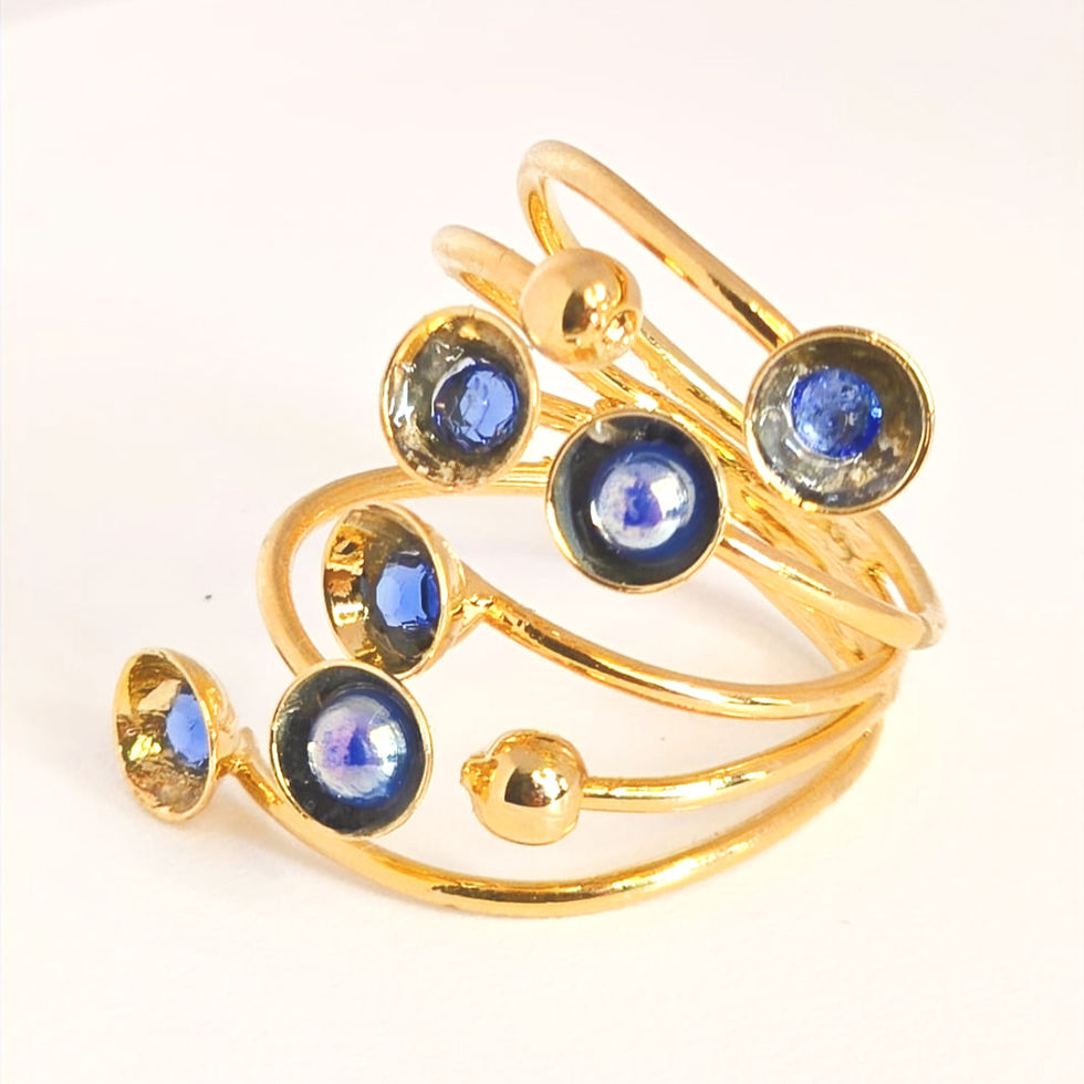 תמונה ממוזערת: טבעות - לאה קערה כחולה גדולה