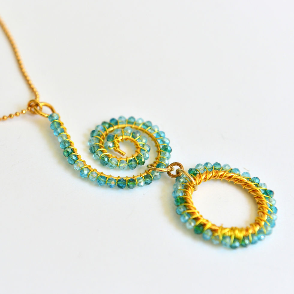 תמונה ממוזערת: שרשרת רונית ספירלה טורקיז