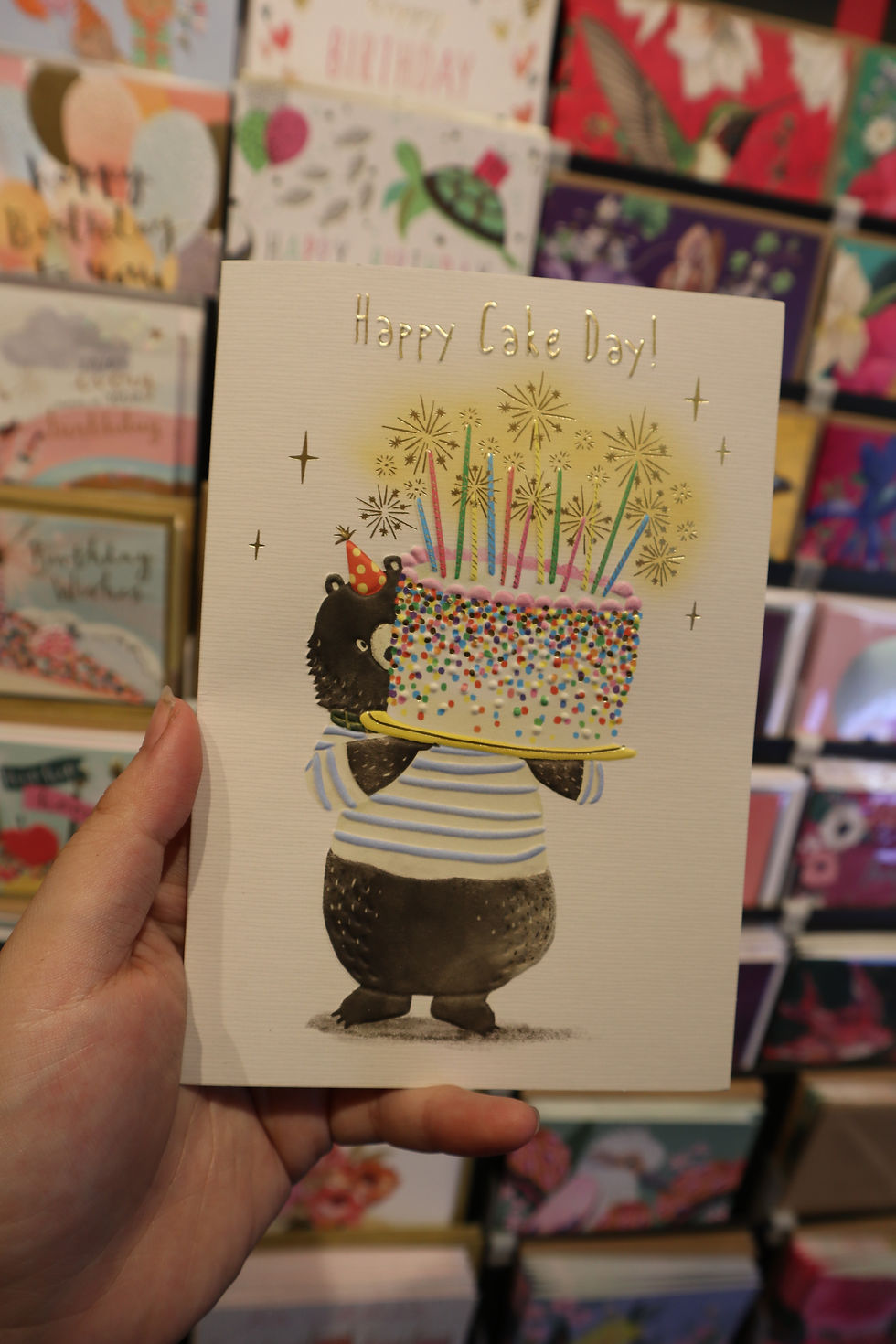 Card Kuma Bear Birthday Cake