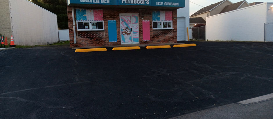 ice cream parlor with crack filling and sealcoating