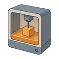 3d printing and modeling icon