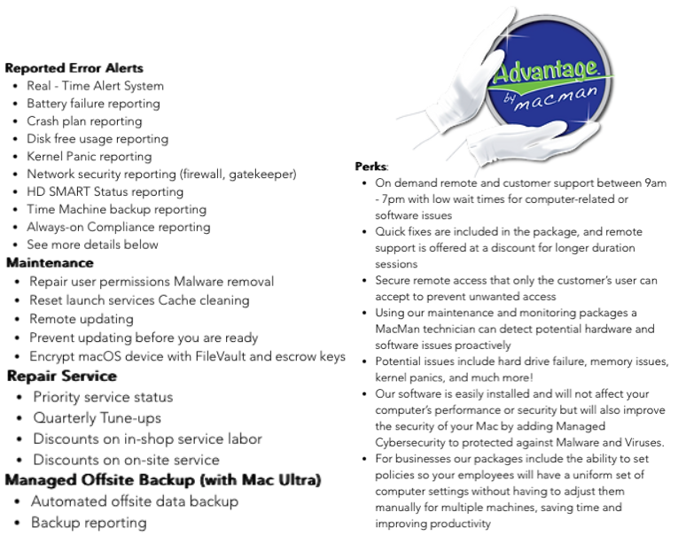 Benefits of Advantage by MacMan