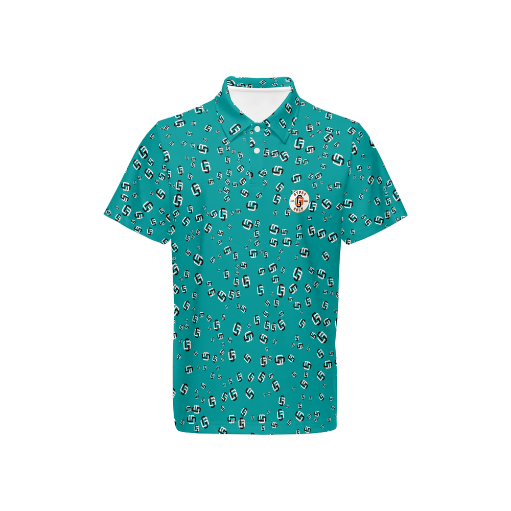 Gypsy Golf Dispersion Polo Teal