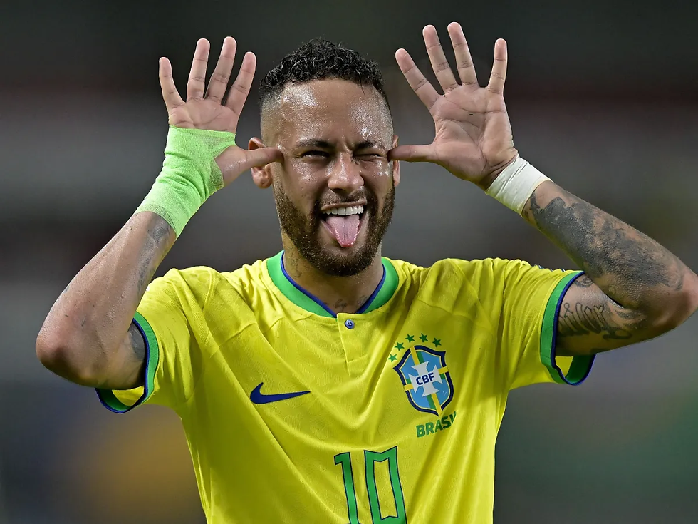 Jogador fazendo careta