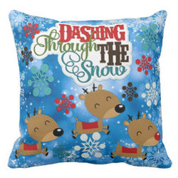 Dashing Throw The Snow Throw Pillow