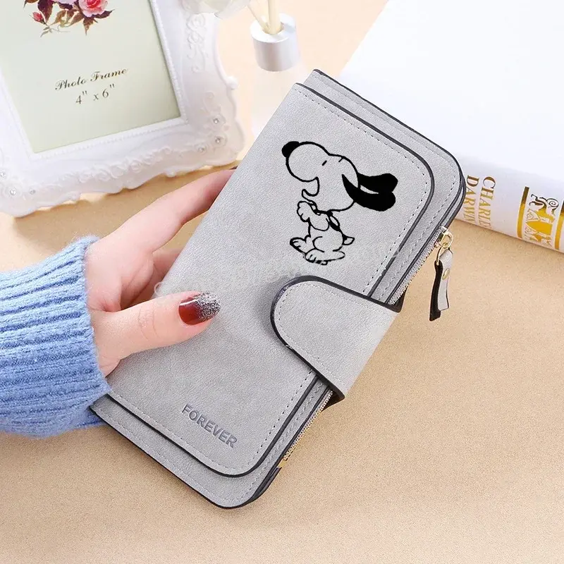 Thumbnail: Snoopy Cartoon Card Wallet Coin Purse Compact ID Holder Cute Fashion Wallet