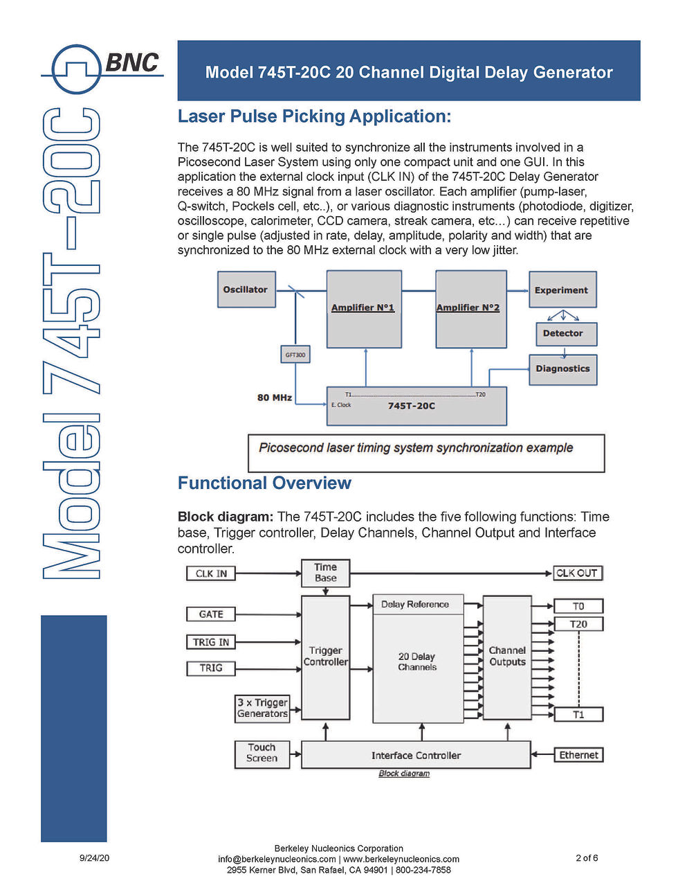 Thumbnail: Berkeley BNC Model 745T-20C 20 Channel Digital Delay Generator Laser pulse picking application