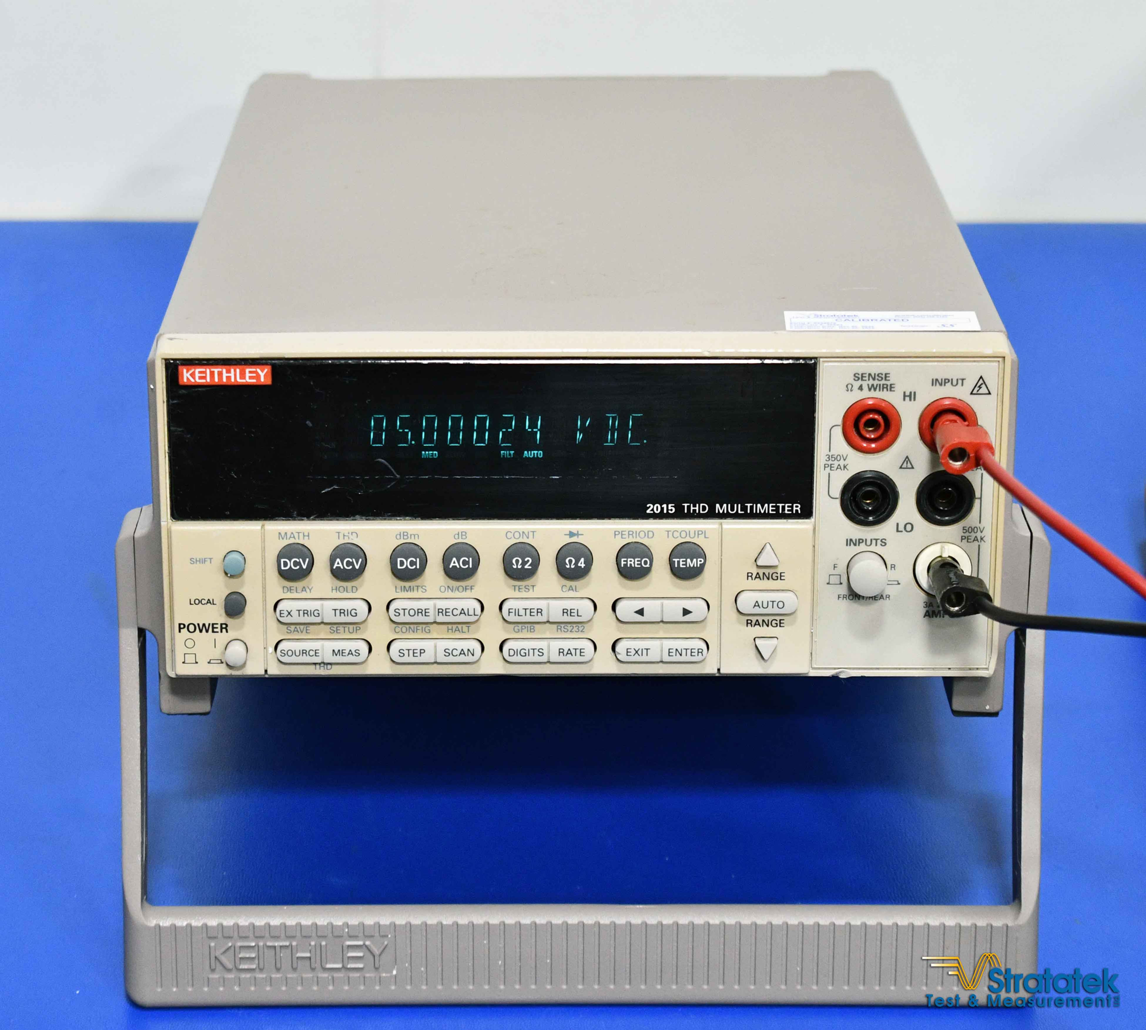 Keithley 2015 Series 6.5 Digit THD Multimeter NIST Calibrated 6 1/2 Digit DMM