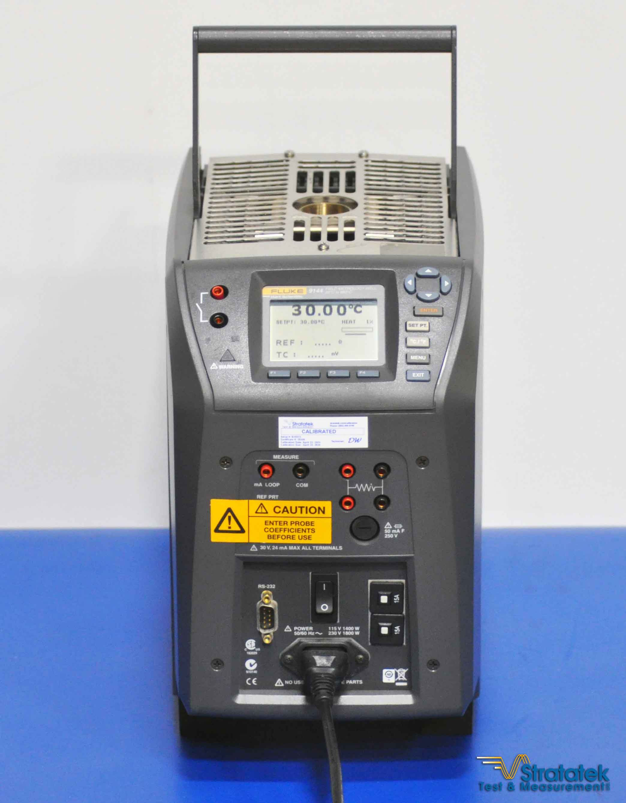 Fluke 9144 Field Metrology Well 50°C to 660°C Dry Block NIST Calibrated