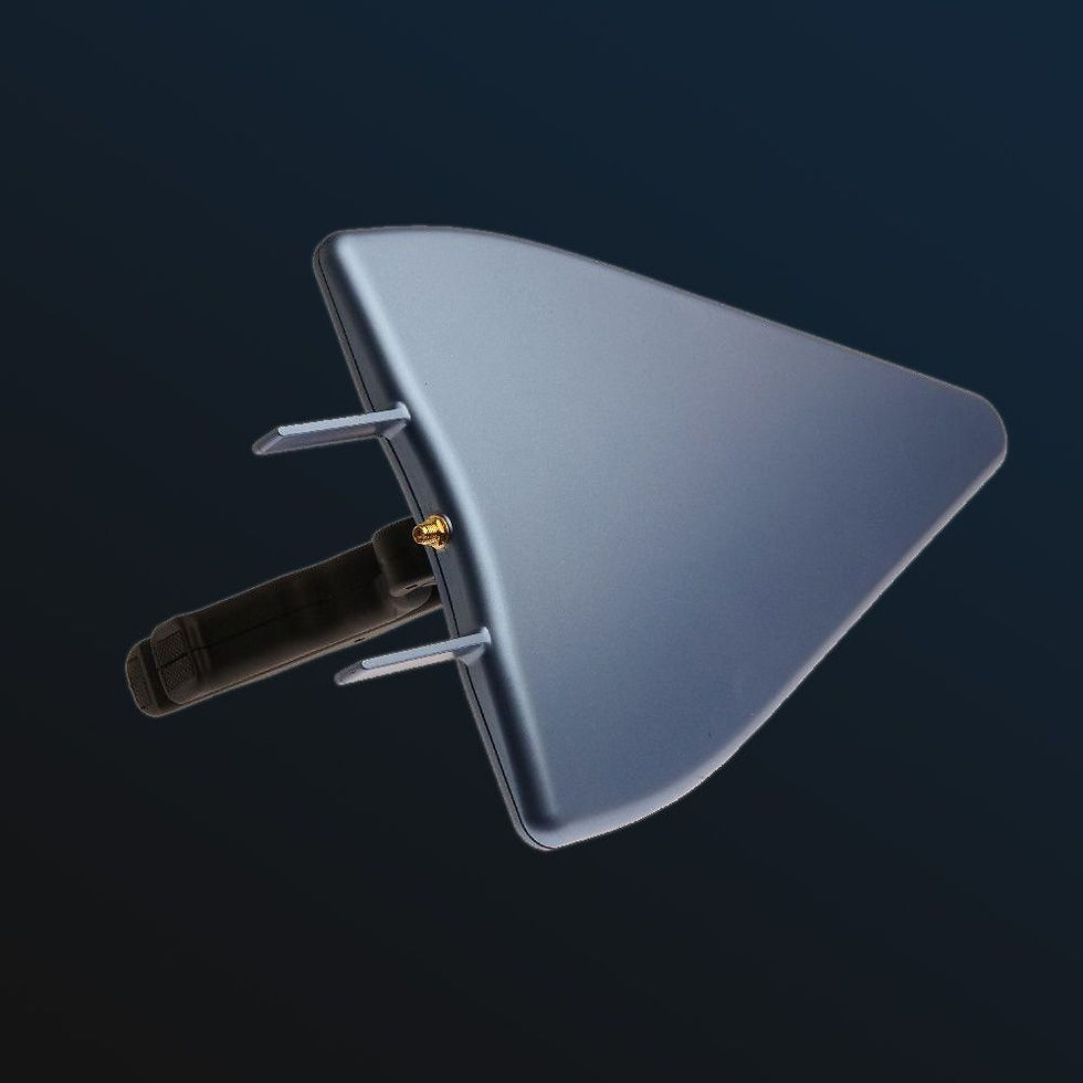 Thumbnail: Aaronia HyperLOG 60180 Broadband Antenna 680MHz - 18 GHz 5dBi Gain Side angular view
