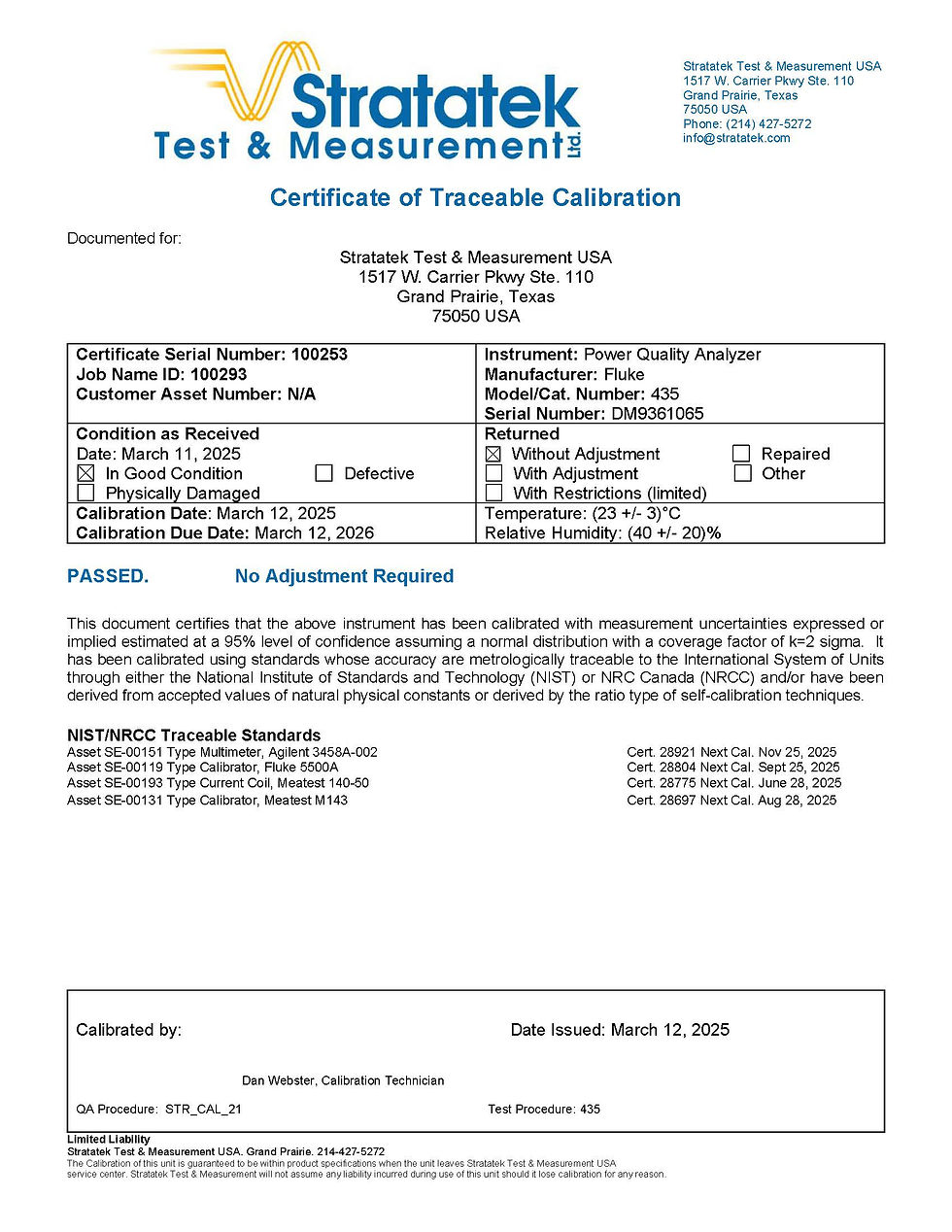 Thumbnail: Fluke 435 Power Quality Analyzer PQA 3000A Flexi Current Probes NIST Calibrated Certificate of traceable certification