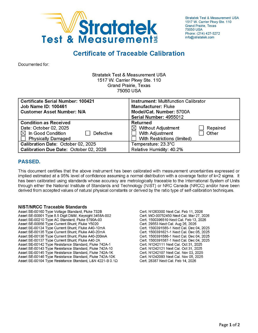 Thumbnail: Fluke 5700A Multifunction Calibrator NIST Traceable Calibrated