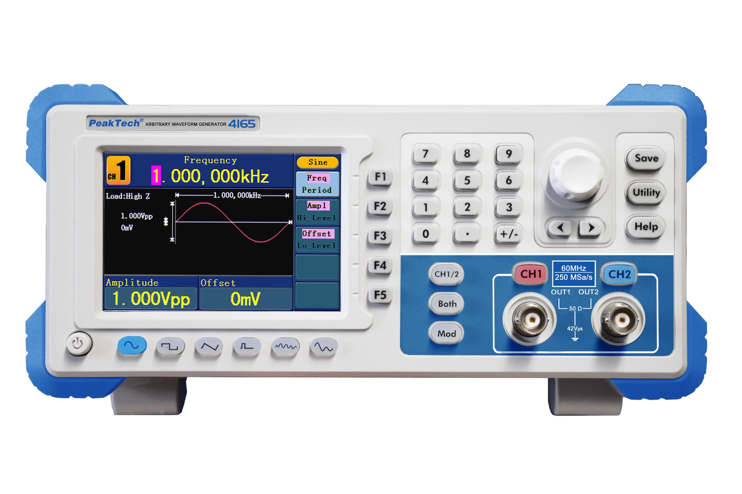 Peaktech P4165 2 Channel Arbitrary Waveform Generator 1 µHz – 25 MHz