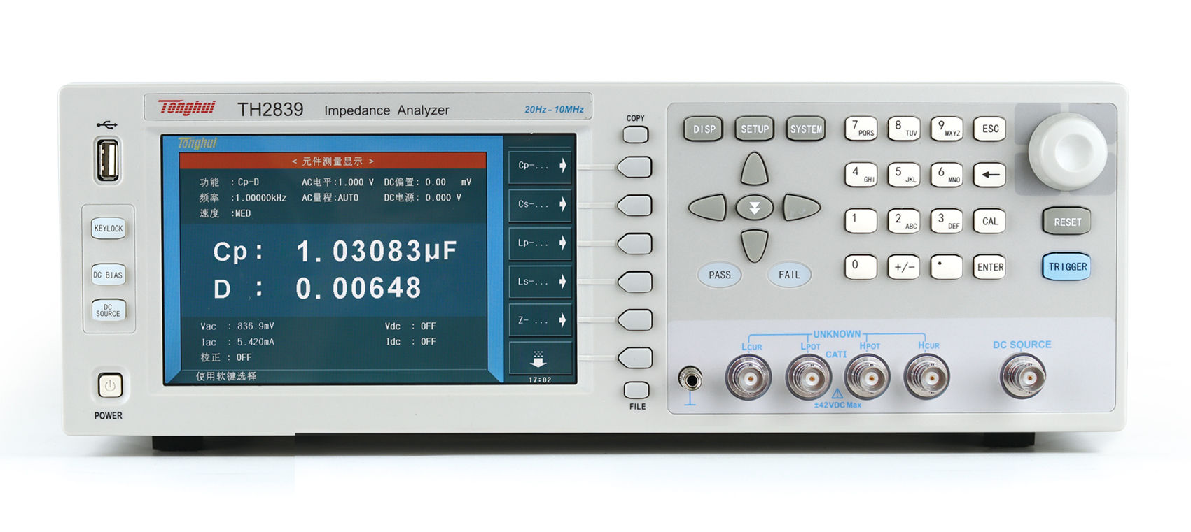 Tonghui TH2839 Impedance Analyzer High Speed Auto Balance 20Hz-10MHz