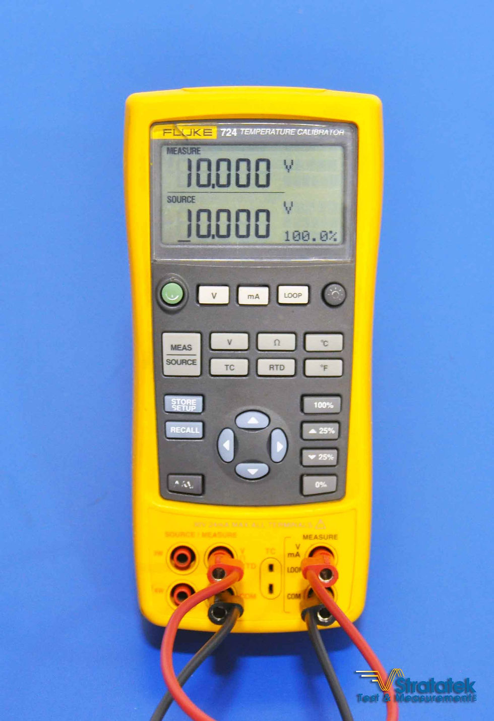 Thumbnail: Fluke 724 Process and Temperature Calibrator NIST Calibrated with Data Front view