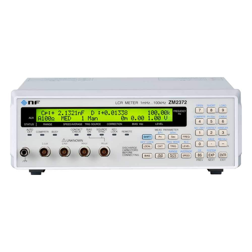 NF Corp ZM2372 LCR Meter 1 mHz - 100 kHz 0.08% Accuracy 2ms Handler 4-Terminal