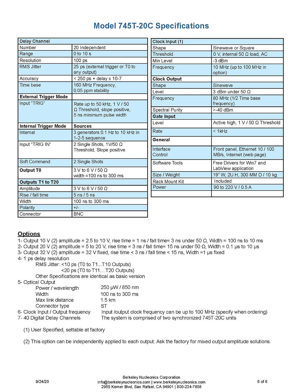 Thumbnail: Berkeley BNC Model 745T-20C 20 Channel Digital Delay Generator Specifications