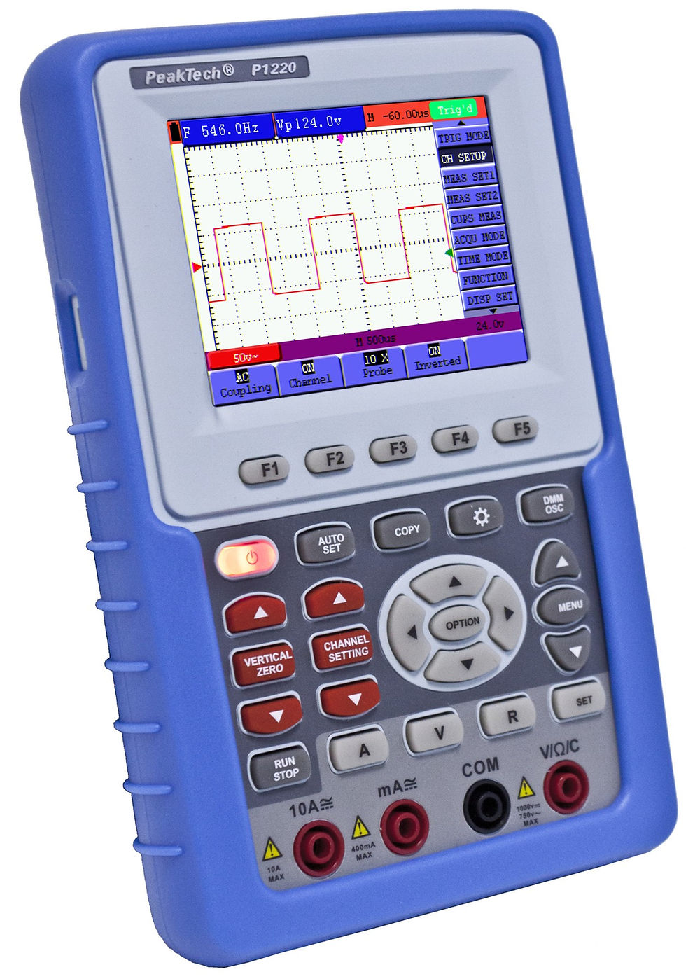 Thumbnail: Peaktech P1220 20 MHz 1 CH 100 MS/s Handheld Oscilloscope Digital Multimeter