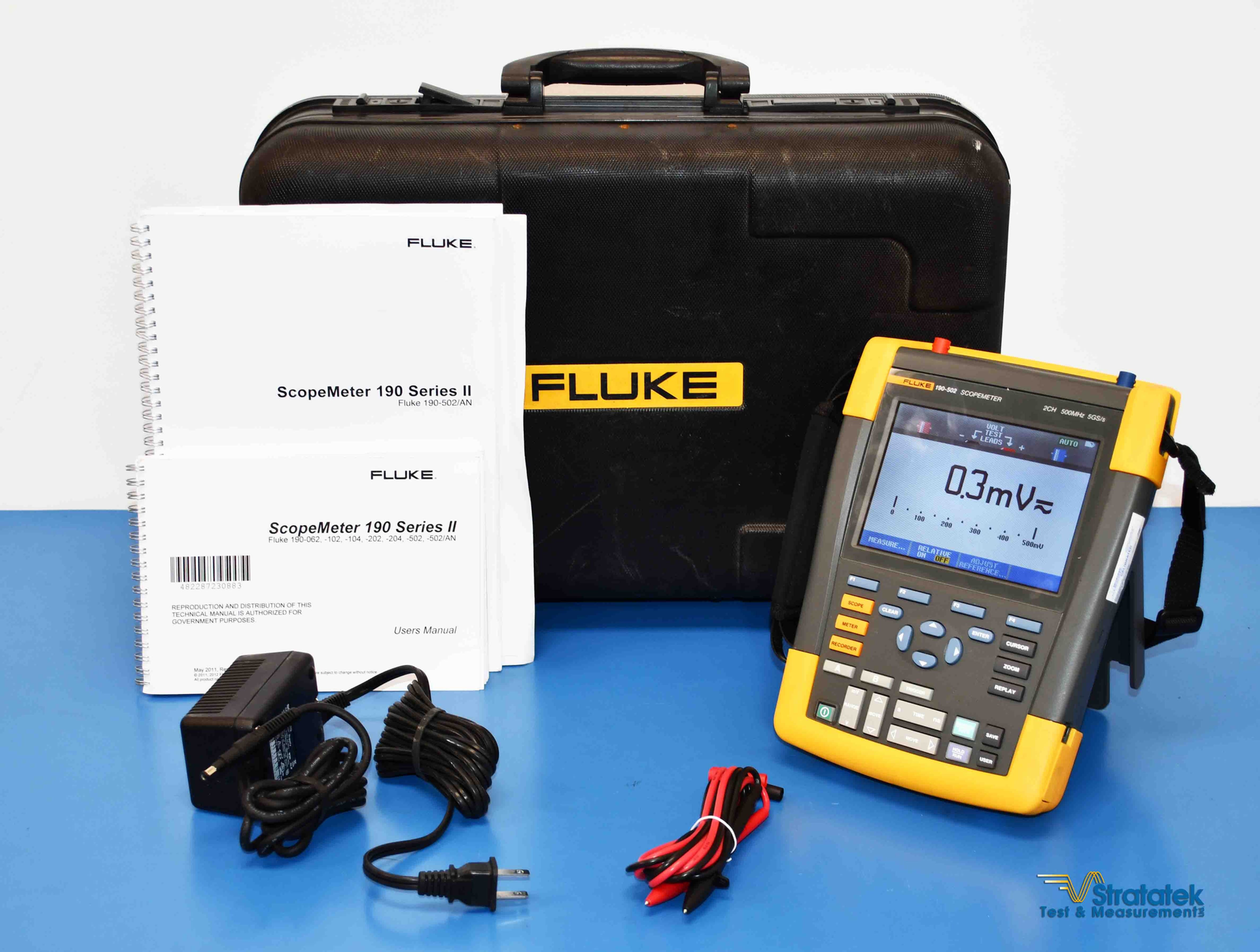 Fluke 190-502 500MHz Scopemeter 2 Channel 5GS/s - NIST Calibrated