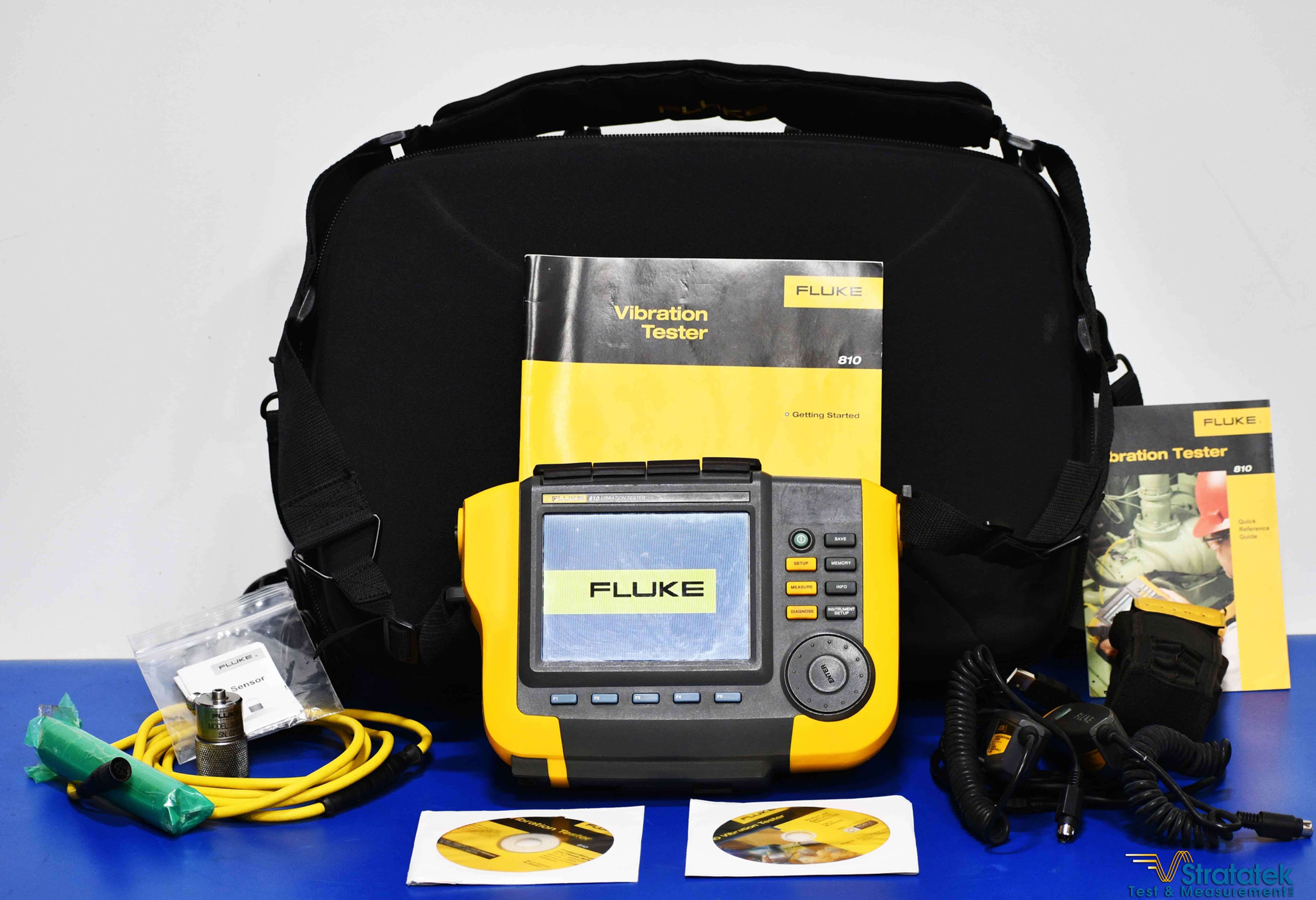 Fluke 810 Vibration Tester with 810S Sensor and Accessories