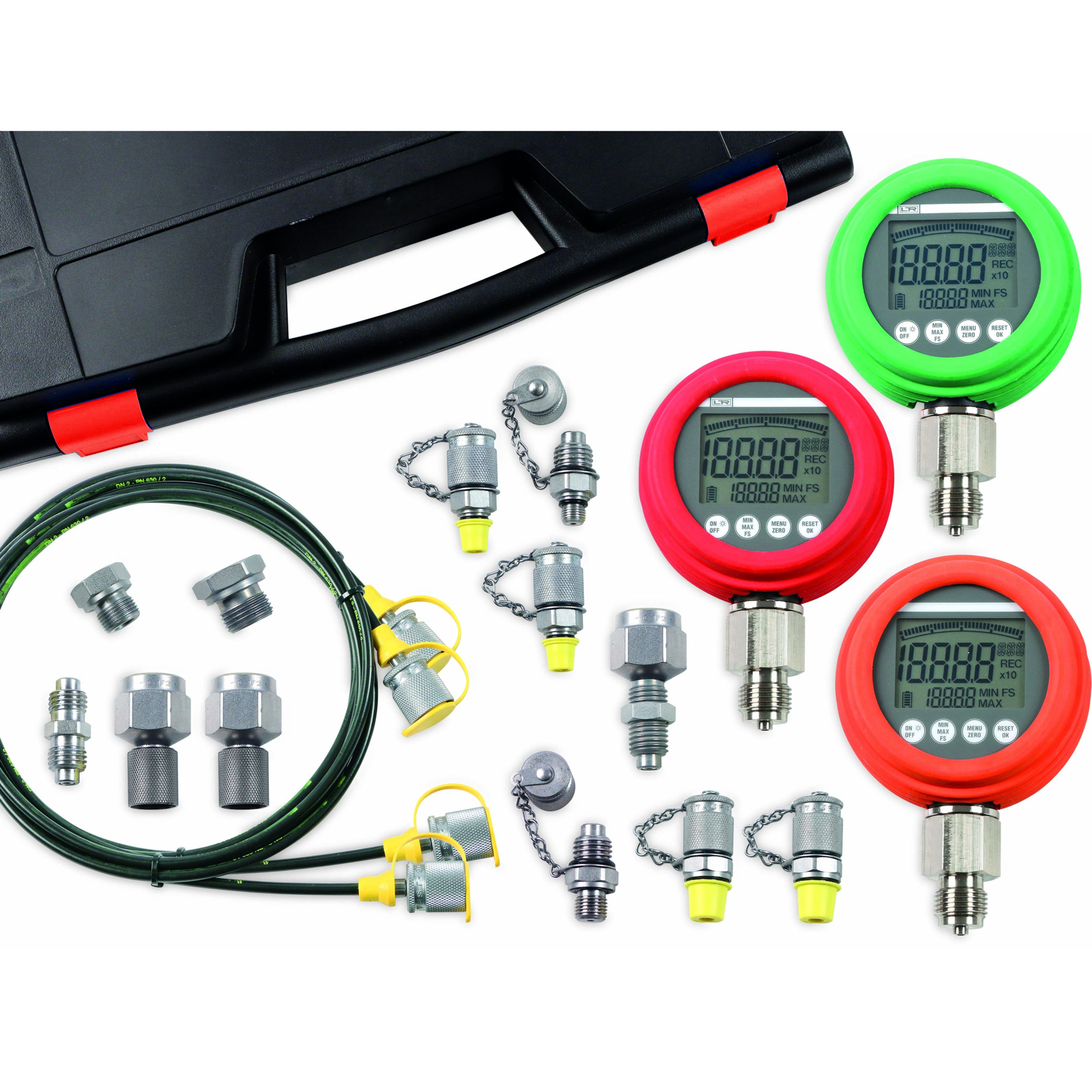 LR-Smart Tech HPKD-30 Hydraulic Test Case with x3 Digital Gauges 0 - 8700 PS