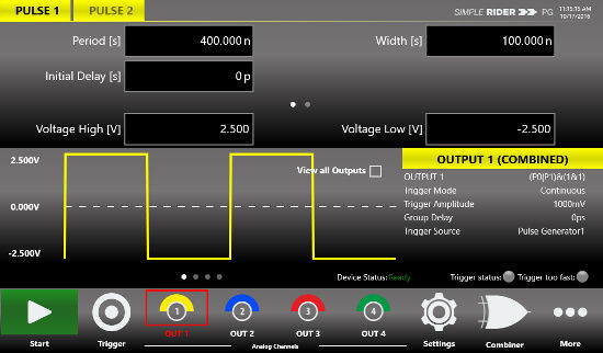 Thumbnail: Berkeley BNC Model 765 800 MHz Fast Rise Time Pulse Generator 300 Picoseconds Software interface