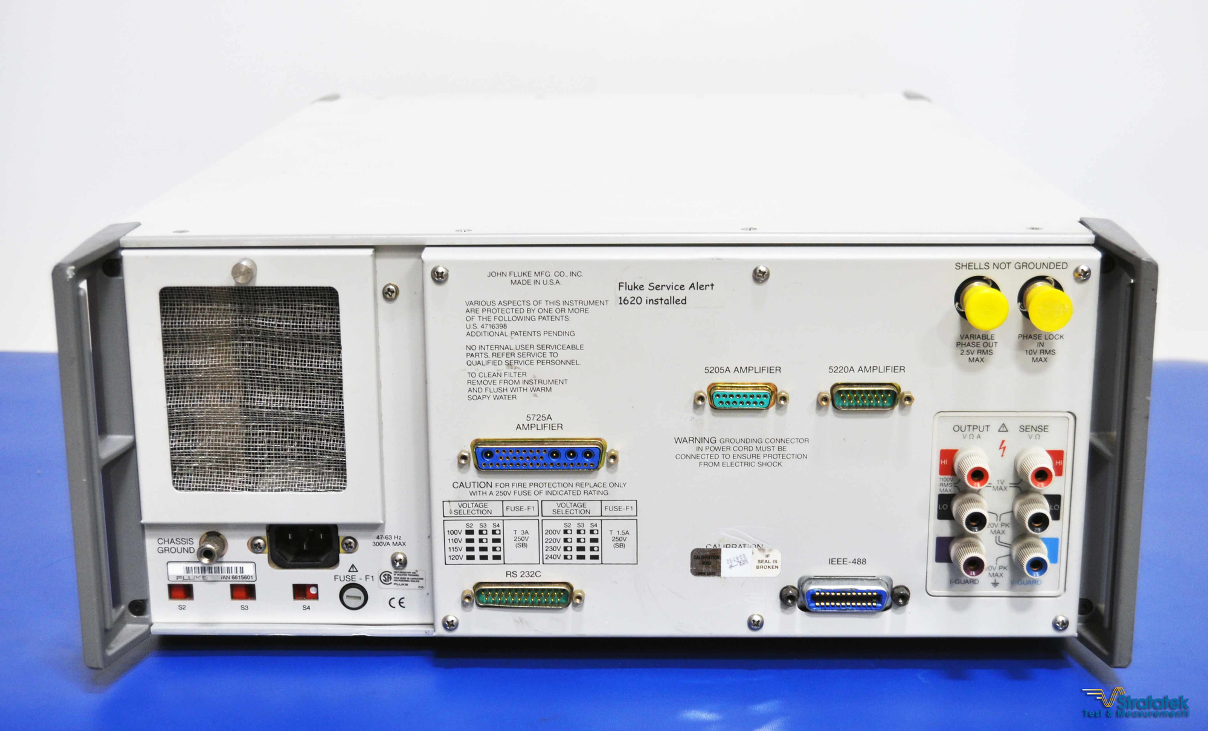 Fluke 5700A Series II Multifunction Calibrator 5700A-03 Wideband Option Series 2 Rear view