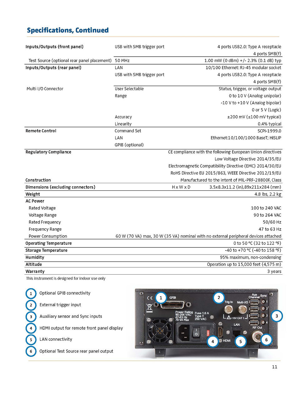 Thumbnail: Berkeley BNC Model 12000 RF Benchtop Power Meter 4 kHz to 40 GHz Specifications, continued.