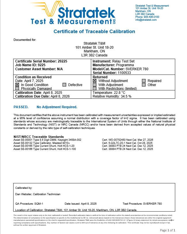 Thumbnail: Programma Megger SVERKER 780 Relay Test Set (230V Input) NIST Calibrated