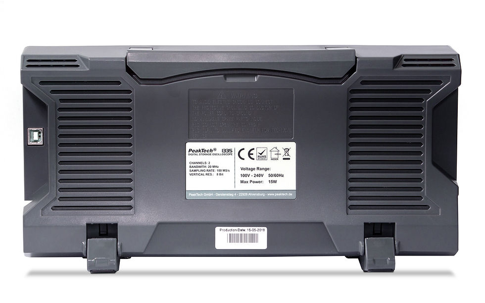Thumbnail: Peaktech P1335 Digital Storage Oscilloscope 20MHz 2 CH 100 MS/s DSO