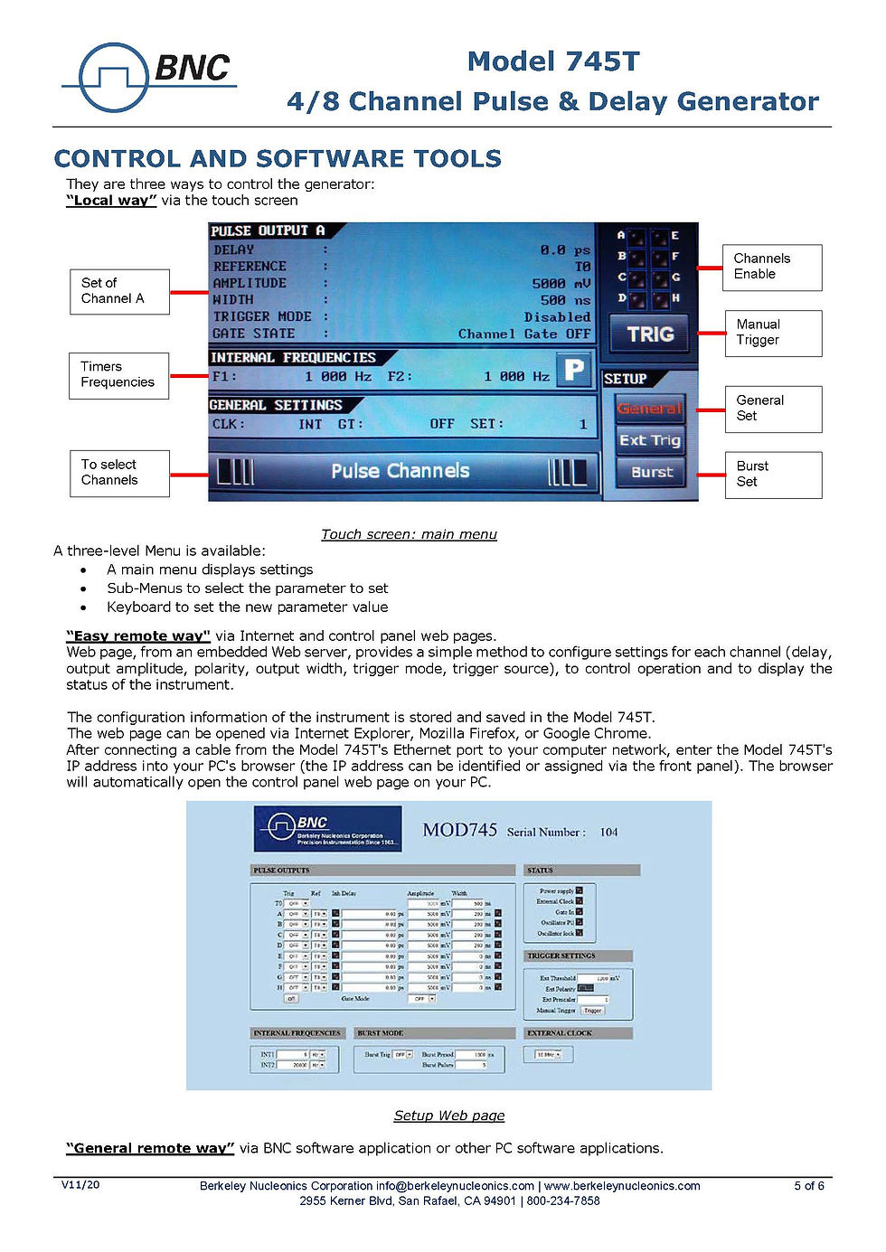 Thumbnail: Berkeley BNC Model 745T Digital Delay Generator 1 ps Delay Resolution Control and software tools