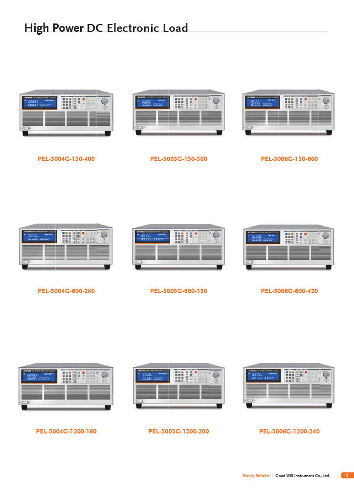 Thumbnail: GW Instek PEL-5000G DC Electronic Load 4kW - 6kW 4U up to 1200V