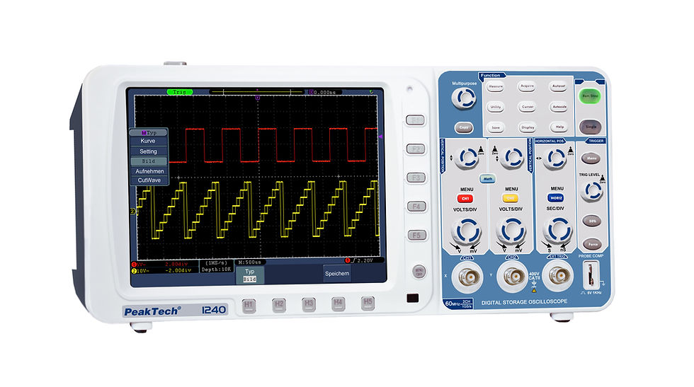 Thumbnail: Peaktech P1240 Digital Storage Oscilloscope 60MHz 2 CH 500 MSa/s DSO