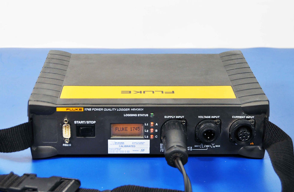 Thumbnail: Fluke 1745 Three Phase Power Quality Logger Memobox Calibrated 3Ph PQLogger Front panel