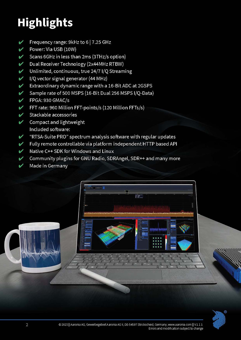 Thumbnail: Aaronia SPECTRAN® V6 ECO 150XA-6 Spectrum Analyzer 9kHz to 7.25GHz Highlights
