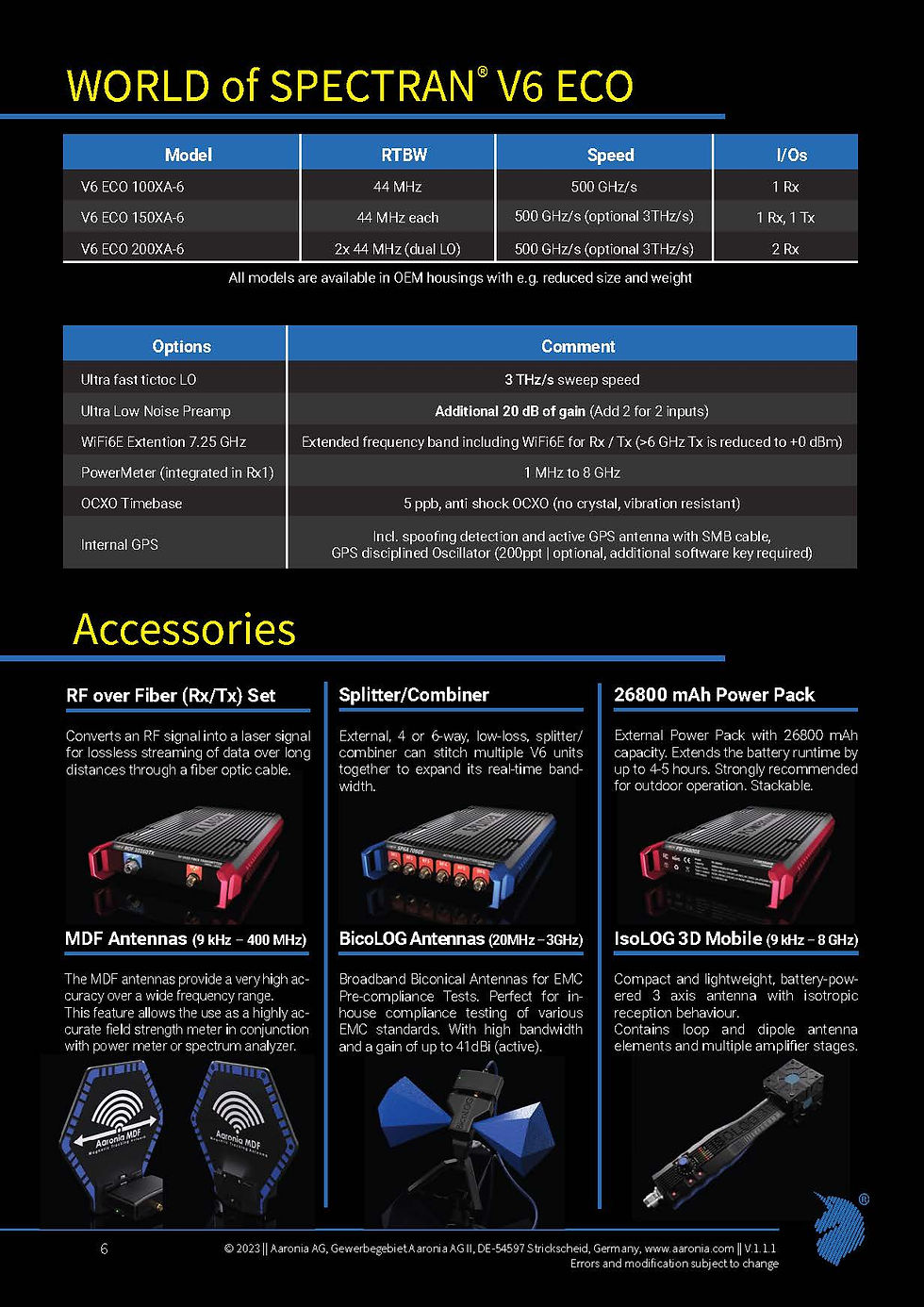 Thumbnail: Aaronia SPECTRAN® V6 ECO 150XA-6 Spectrum Analyzer 9kHz to 7.25GHz Accessories