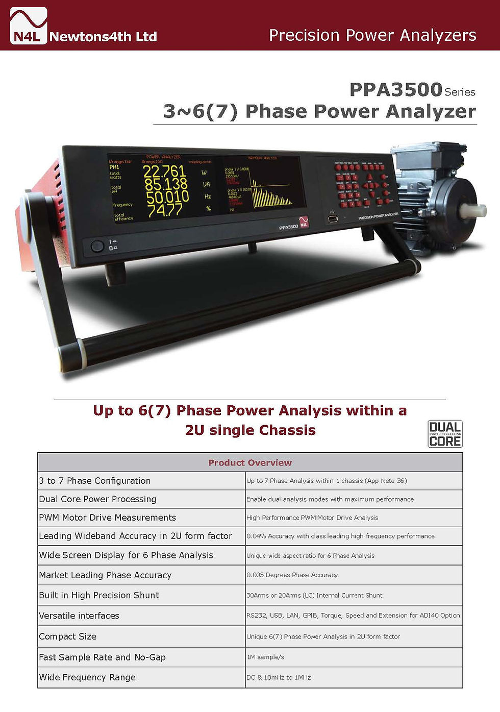 Thumbnail: N4L PPA3500 Power Analyzer 1MHz Bandwidth