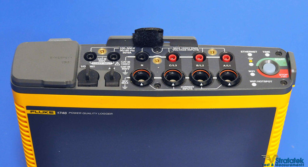 Thumbnail: Fluke 1748 3 Phase Power Quality Logger 1500A Probes PQA - NIST Calibrated Rear panel