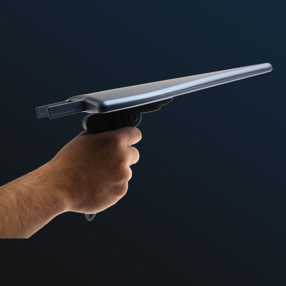 Thumbnail: Aaronia HyperLOG 60180 Broadband Antenna 680MHz - 18 GHz 5dBi Gain Side view