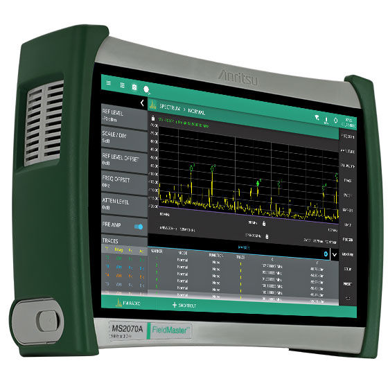 Anritsu MS2070A Field Master Handheld RF Spectrum Analyzer side view