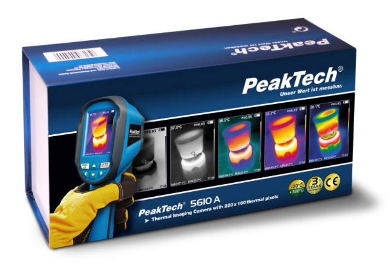 Thumbnail: Peaktech P5610A IR Thermal Imager Infrared 220x160 Thermal Imaging Camera