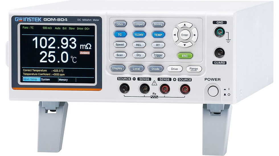 GW Instek GOM-804 DC Milli-Ohm Meter with Handler 50,000 Counts