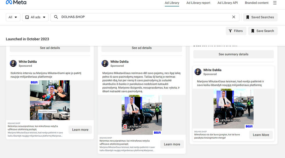 Netikras „Facebook“ puslapis, vedantis į netikrą „Delfi“ portalą
