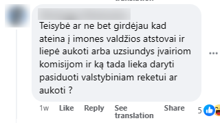 Komentaro pavyzdys